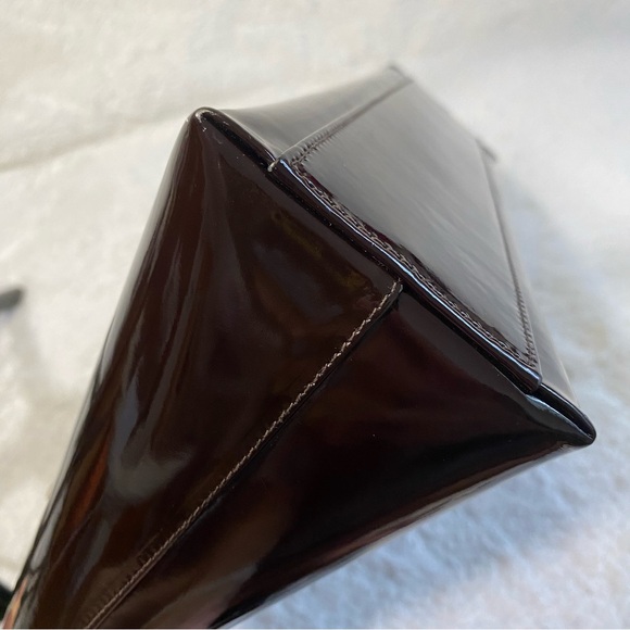 CHANEL BURGUNDY RED PATENT CLASSIC SHOPPER TOTE WITH BIJOUX CHAIN BAG - Picture 11 of 14